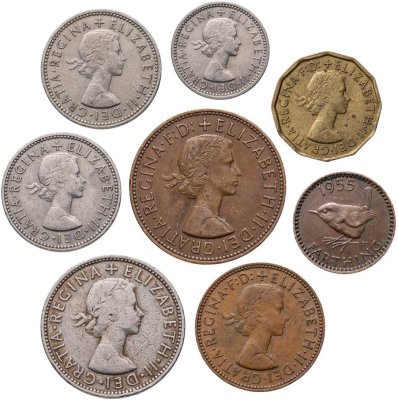 купить Великобритания набор монет 1953-1967 (8 штук) Елизавета II