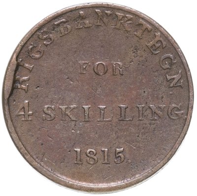 купить Дания 4 скиллинга 1815