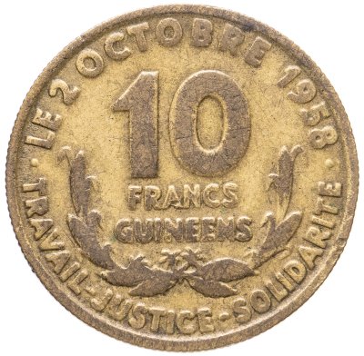 купить Гвинея 10 франков (francs) 1959