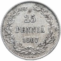 Купить 25 пенни (pennia) 1907 L