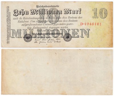 купить Германия, Веймарская республика 10 000 000 марок 1923 (Pick 96)