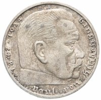 Купить Германия (Третий рейх) 2 рейхсмарки (reichsmark) 1937 "E"