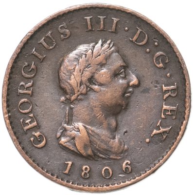 купить Великобритания 1 фартинг (farthing) 1806