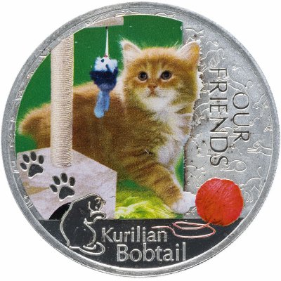 купить Ниуэ 2 доллара 2012 "Наши друзья - курильский бобтейл" в подарочном футляре с сертификатом