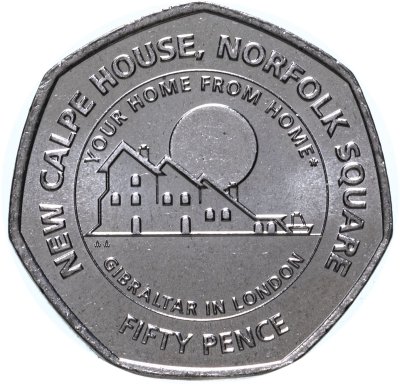купить Гибралтар 50 пенсов 2018 "Новый Calpe House"
