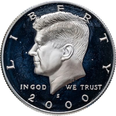 купить США 50 центов (1/2 доллара, half dollar) 2000 " Kennedy Half Dollar", знак монетного двора: "S" - Сан-Франциско