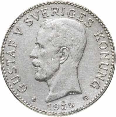 купить Швеция 2 кроны (kronor) 1939