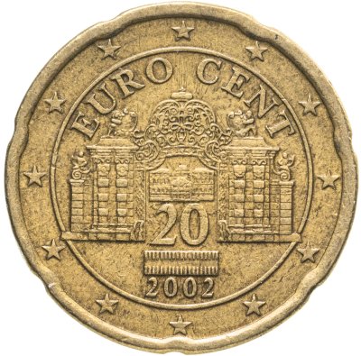 купить Австрия 20 евроцентов (cents) 2002-2006