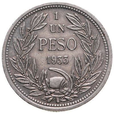 купить Чили 1 песо (peso) 1933