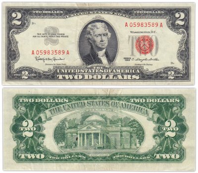 купить США 2 доллара 1963 (Pick 382a)