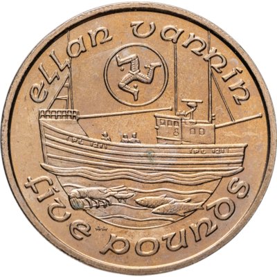 купить Остров Мэн 5 фунтов (pounds) 1989