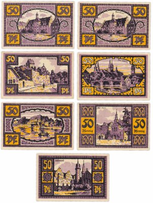 купить Германия (Мерзебург) набор из 7 нотгельдов 1921 (солдатский лагерь военнопленных)