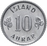 Купить Исландия 10 эйре (aurar) 1974