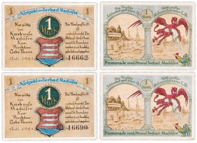 купить Германия (Силезия: Мадюзее) набор из 2-х нотгельдов 1921
