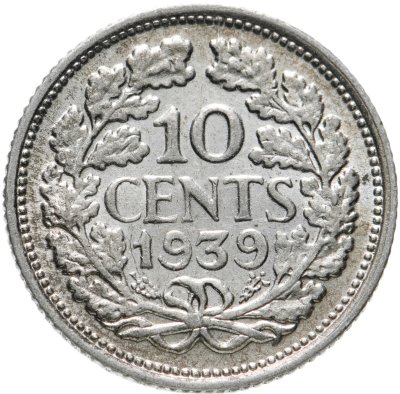купить Нидерланды 10 центов (cents) 1939