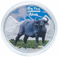 купить Конго 240 франков 2008 UNC "Большая африканская пятерка: буйвол" в футляре, с сертификатом