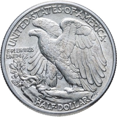 купить США 50 центов (1/2 доллара, half dollar) 1944 Walking Liberty Half Dollar, без отметки монетного двора