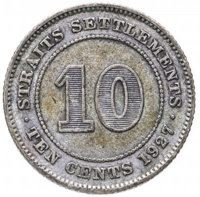 купить Стрейтс Сетлментс 10 центов 1927