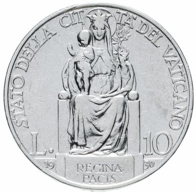 купить Ватикан 10 лир (lire) 1930