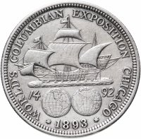 Купить США 50 центов 1893 "Колумбийская Выставка"