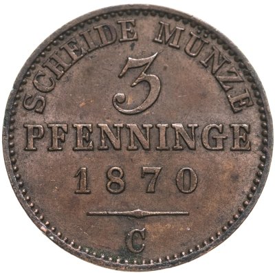 купить Германия (Пруссия) 3 пфеннига 1870 С