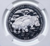 Купить Чад 1000 франков 2015 "Бегемот" в слабе