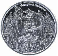 Купить Чад 1000 франков 2017 "Горгульи" пруф в футляре с сертификатом