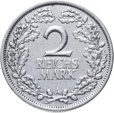 купить Германия, Веймарская Республика 2 рейхсмарки 1925 A - Берлин