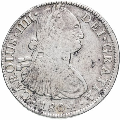 купить Мексика (колониальная) 8 реалов 1804 Карл IV