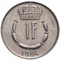 Купить Люксембург 1 франк 1965-1984