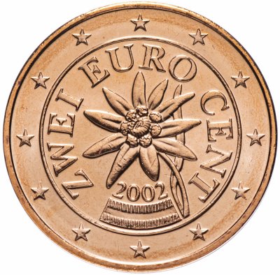 купить Австрия 2 евроцента (cents) 2002
