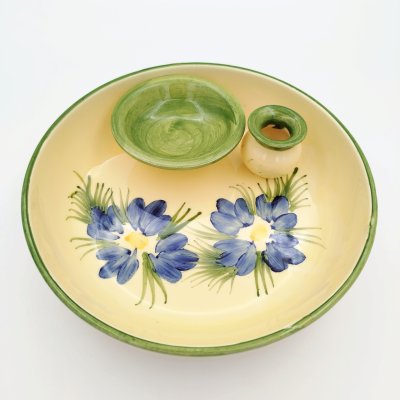 купить Блюдо (тарелка) для подачи закусок, фаянс, роспись, Франция, 1980-2000 гг.