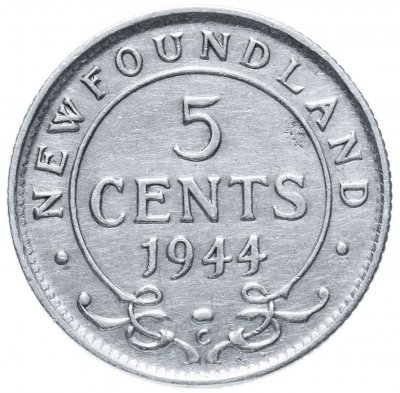 купить Ньюфаундленд 5 центов (cents) 1944
