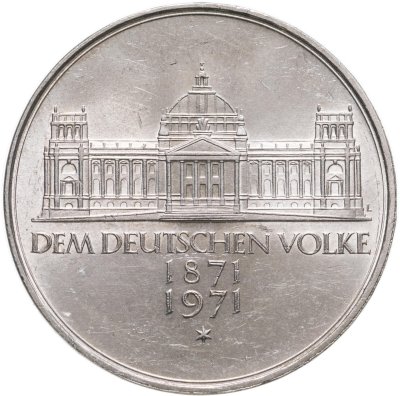 купить Германия 5 марок (deutsche mark) 1971 "100 лет объединению Германии в 1871 году"