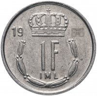 купить Люксембург 1 франк (franc) 1986-1987