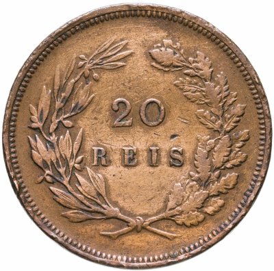 купить Португалия 20 рейс (reis) 1892 Без отметки монетного двора