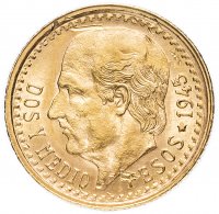 Купить Мексика 2 1/2 песо (pesos) 1945