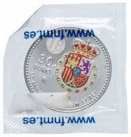 купить Испания 30 евро 2018 "Король Филипп IV" серебро в запайке, Proof