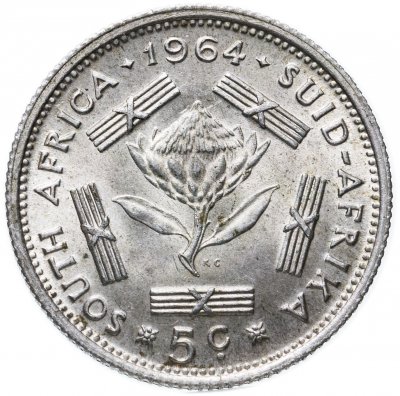купить ЮАР 5 центов (cents) 1964