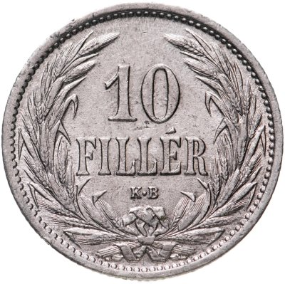 купить Венгрия 10 филлеров (filler) 1908