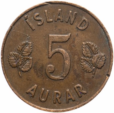 купить Исландия 5 эйре (aurar) 1946