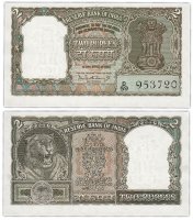 купить Индия 2 рупии 1962-1967 (Pick 31) Подпись 75