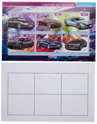 купить Джибути марки квартблок "Автомобили. Машины" 400, 650, 900, 1000, 1200, 1350 франков 2015