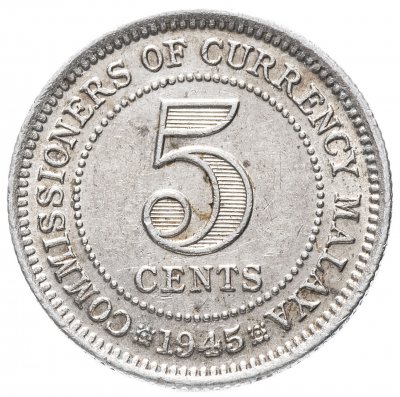 купить Малайя 5 центов (cents) 1945 Без отметки монетного двора