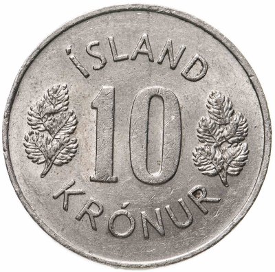купить Исландия 10 крон (kronur) 1973