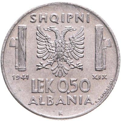 купить Албания 0,5 лека (lek) 1941