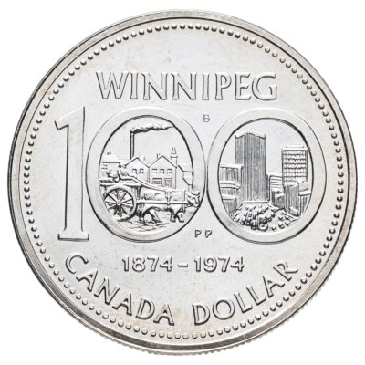 купить Канада 1 доллар (dollar) 1974 100 лет Виннипегу