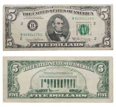 купить США 5 долларов 1969B год (Pick 450c) B-Нью Йорк