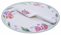 купить Набор для подачи торта (блюдо и лопатка), фарфор, деколь, мануфактура "Royal Bone China", Япония, 2000-2015 гг.