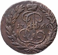 купить 2 копейки 1766 ММ брак двойной удар
